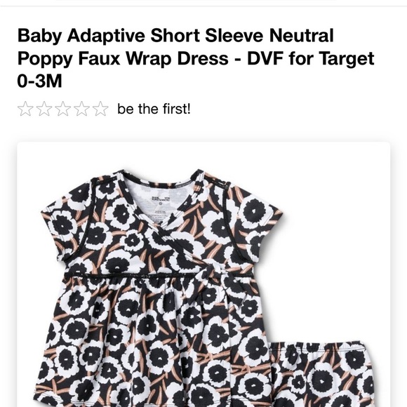Baby Adaptive Short Sleeve Neutral
Poppy Faux Wrap Dress - DVF for Target
0-3M - Picture 3 of 3